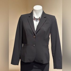 Calvin Klein Black 2 Button Jacket With Pockets Metal Buttons SZ 8 Good …